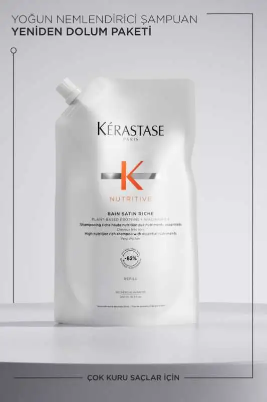 Kerastase Nutritive Bain Satin Riche Yoğun Nemlendirici Refill Şampuan 500 ml - 1