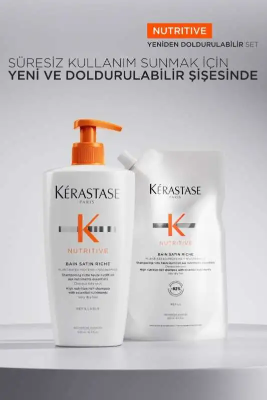 Kerastase Nutritive Bain Satin Riche Yoğun Nemlendirici Refill Şampuan 500 ml - 2