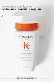 Kerastase Nutritive Bain Satin Riche - Kuru ve Hassas Saçlar İçin Yoğun Nemlendirici ve Satin Parlaklık Şampuanı 250ml - 8