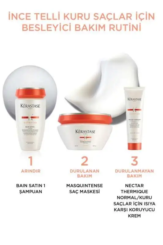 Kerastase Nutritive Masquintense Fine İnce Telli ve Kuru Saçlar için Nem Veren Besleyici Maske 200 ml - 5