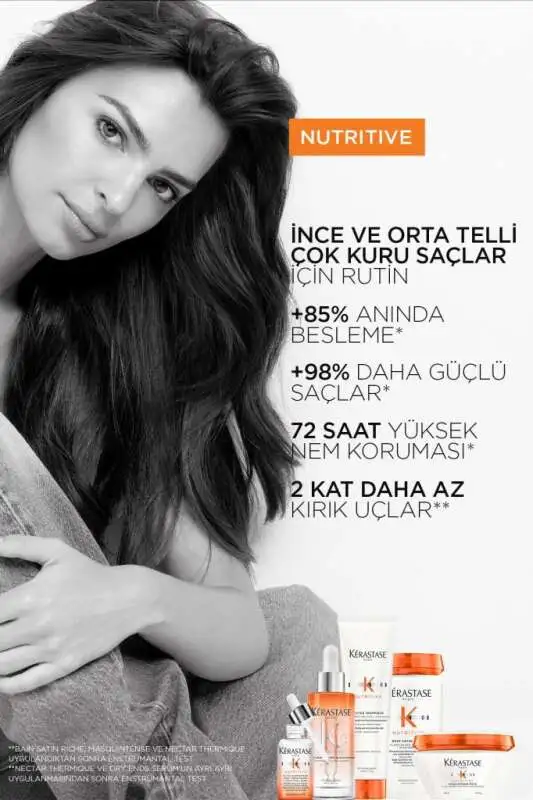 Kerastase Nutritive Nutri-Supplement - Kuru ve Kırık Uçlu Saçlar İçin Yoğun Besleyici, Onarıcı ve Koruyucu Saç Serumu 50ml - 4