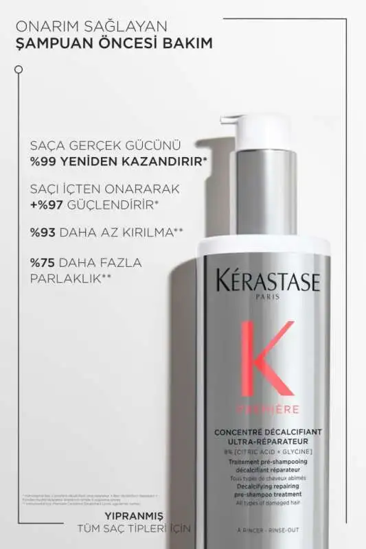 Kerastase Premiere Concentre Decalcifiant Ultra-Reparateur Onarım Sağlayan Şampuan Öncesi Bakım 250 ml - 3