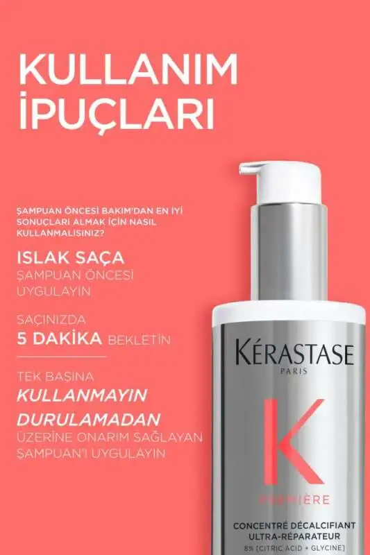 Kerastase Premiere Concentre Decalcifiant Ultra-Reparateur Onarım Sağlayan Şampuan Öncesi Bakım 250 ml - 8