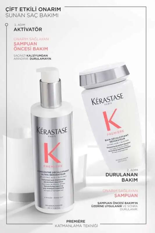 Kerastase Première Concentré Decalcifiant Ultra-Réparateur - Yıpranmış ve Kireçli Saçlar İçin Şampuan Öncesi Yoğun Onarıcı ve Mineral Temizleyici Serum 250ml - 6