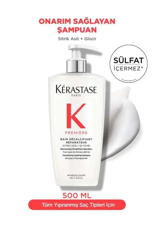 Kerastase Première Bain Decalcifiant Reparateur Yıpranmış Saçlar Için Onarım Sağlayan Şampuan 500 ML - 1