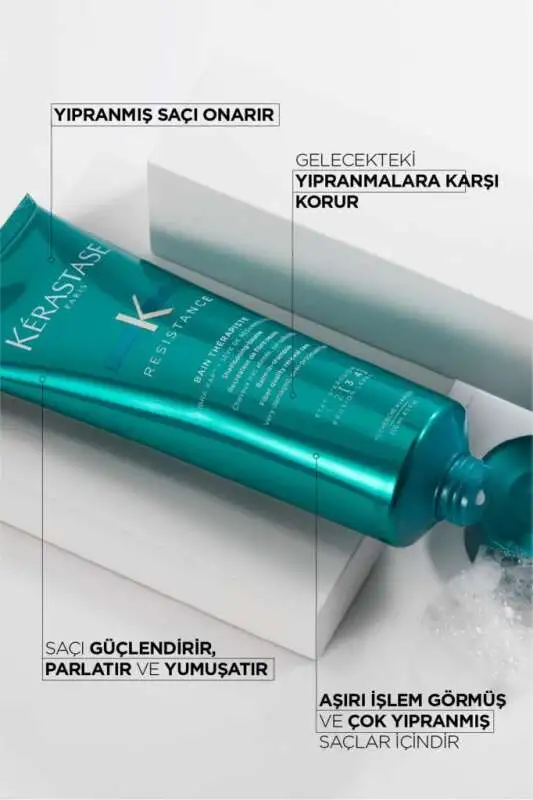 Kerastase Resistance Çok Yıpranmış Saçlar Şampuanı 250 ml - Aşırı İşlem Görmüş Saçlar İçin Yoğun Onarıcı Bakım, Saçları Yeniden Yapılandırma ve Güçlendirme - 2