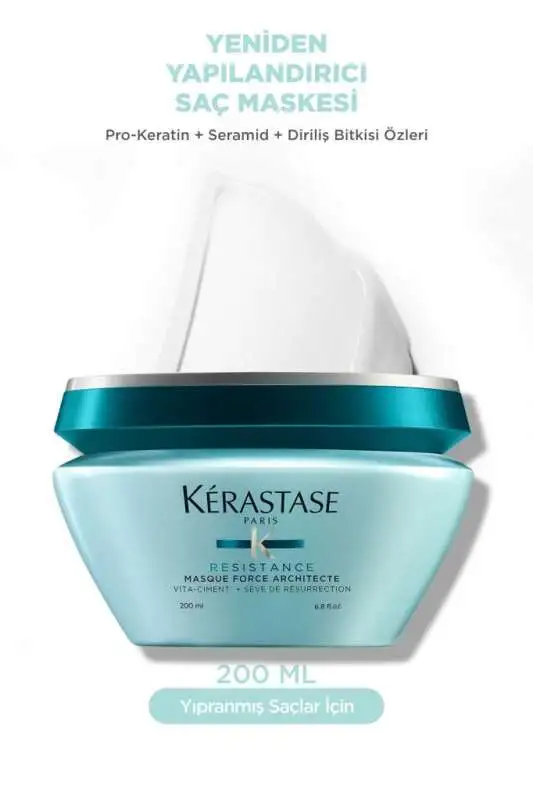 Kerastase Resistance Force Architecte Yıpranmış Saçlar İçin Onarıcı Maske 200 Ml - 1