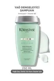 Kerastase Specifique Bain Divalent Yağlanma Karşıtı Şampuan 250 ml - Yağlı Saçlar ve Saç Derisi İçin Dengeleyici, Sebum Kontrolü ve Derin Temizlik - Kerastase