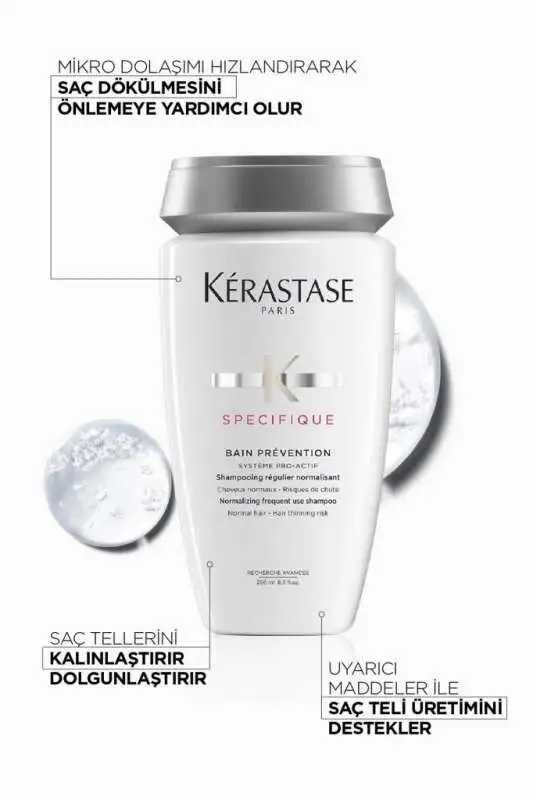 Kerastase Specifique Bain Prevention Dökülme Karşıtı Şampuan 250 ml - Saç Dökülmesini Önleme, Saç Köklerini Güçlendirme ve Saç Derisi Sağlığı ile Yoğun Bakım - 2