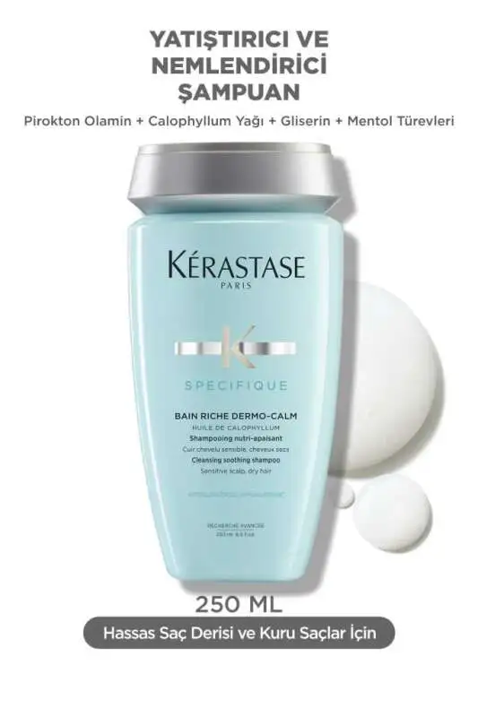 Kerastase Specifique Bain Dermocalm Riche Kuru ve Hassas Saç Derisi İçin Yatıştırıcı Şampuan 250 ml - 1