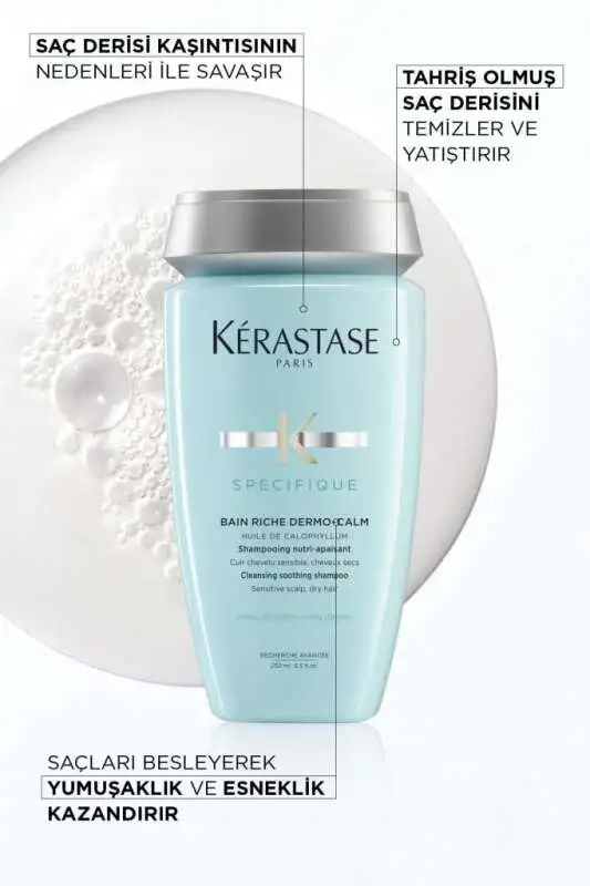 Kerastase Specifique Bain Dermocalm Riche Kuru ve Hassas Saç Derisi İçin Yatıştırıcı Şampuan 250 ml - 2