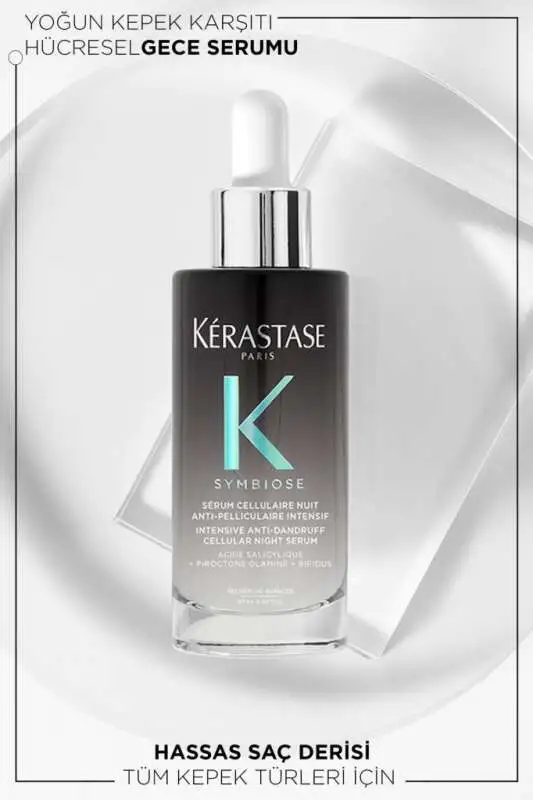 Kerastase Symbiose Yoğun Kepek Karşıtı Gece Serumu - Hassas Saç Derisi İçin Onarıcı ve Dengeleyici Gece Bakımı 90ml - 1