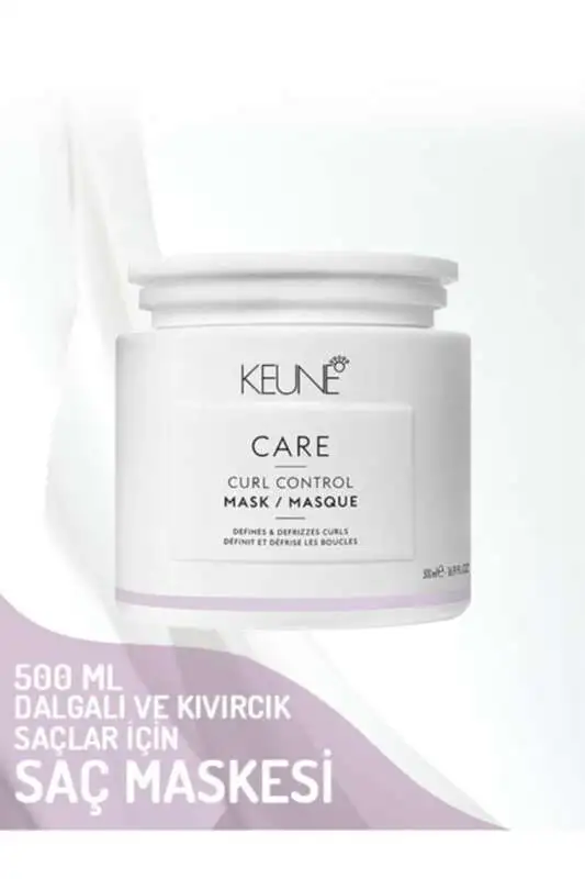 Keune Care Curl Control Kuru ve Kıvırcık Saçlar İçin Nemlendirici Saç Maskesi 500ml | Bukleleri Belirginleştirir ve Nemlendirir - 1