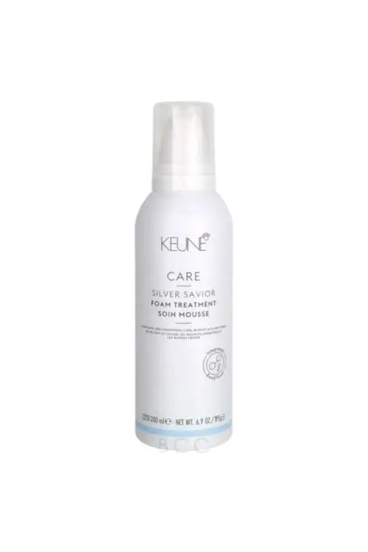 Keune Care Silver Savior Foam İstenmeyen Turuncu Tonları Nötralize Eden Durulanmayan Bakım Köpüğü 200ml | Renk Dengeleyici ve Parlaklık Veren Köpük - 1