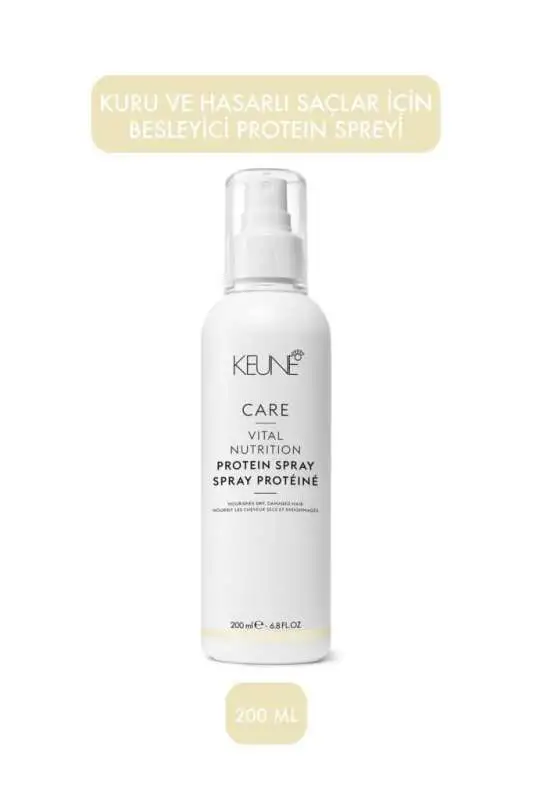 Keune Care Vital Nutrition Protein Saç Bakım Spreyi 200ml | Kuru ve Hasarlı Saçlar İçin Yoğun Nem ve Yumuşatma - 2