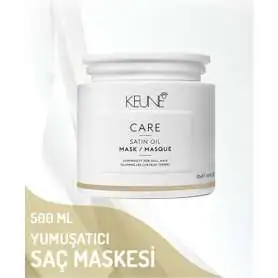 Keune Satin Oil Kuru ve Cansız Saçlar İçin Yumuşatıcı Bakım Maskesi 500ml | Derinlemesine Nemlendirme ve Parlaklık - Keune