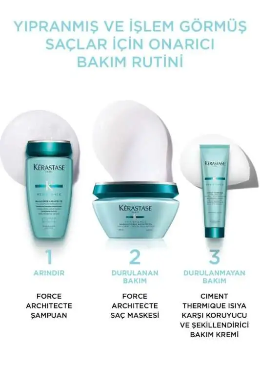 Kerastase Resistance Bain Force Architecte Onarıcı Şampuan 250 ml - Zayıf ve Yıpranmış Saçlar İçin Yoğun Onarım, Saçları Güçlendirme ve Yeniden Yapılandırma - 4