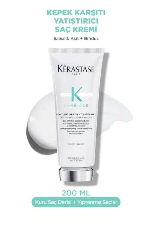 Kerastase Symbiose Fondant Apaisant Essentiel - Hassas Saç Derisi ve Kepek Sorunu İçin Yatıştırıcı, Onarıcı ve Kepek Karşıtı Saç Kremi 200ml - 1