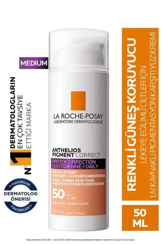 La Roche Posay Anthelios Pigment Correct Tinted Spf 50 Medium 50 ML Orta Ton - 1