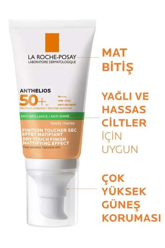 La Roche Posay Anthelios Spf 50+ Anti-Shine Gel Cream Parlama Önleyici Renkli Güneş Kremi 50ml - 2