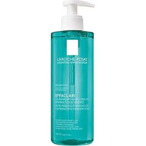 La Roche Posay Effaclar Mikro Yağlı ve Akneli Ciltler İçin Temizleyici Jel 400 ml | Derinlemesine Temizlik Sağlayan Yüz Jeli - 1