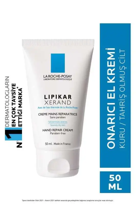 La Roche Posay Lipikar Xerand Kuru Ciltler İçin Onarıcı El Kremi 50 ml | Kuru ve Hassas Ciltler İçin Nemlendirici El Bakımı - 1
