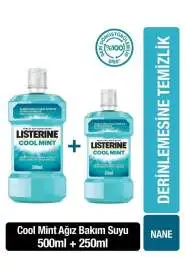 Listerine Cool Mint Nane Aromalı 500ml + 250ml | Avantajlı Paket - 1