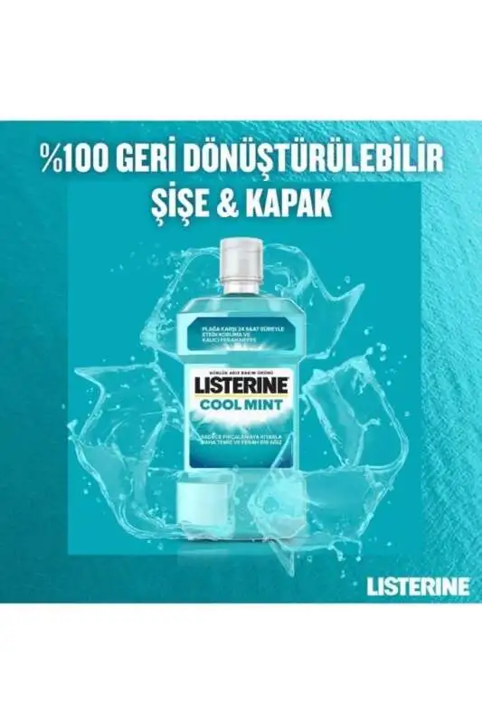 Listerine Cool Mint Nane Aromalı 500ml + 250ml | Avantajlı Paket - 8