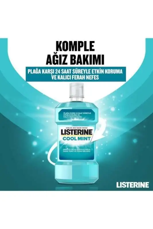 Listerine Cool Mint Nane Aromalı 500ml + 250ml | Avantajlı Paket - 3