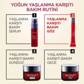 L'Oréal Paris Revitalift Lazer X3 Göz Kremi Yaşlanma Karşıtı Bakım 15 ml - 14