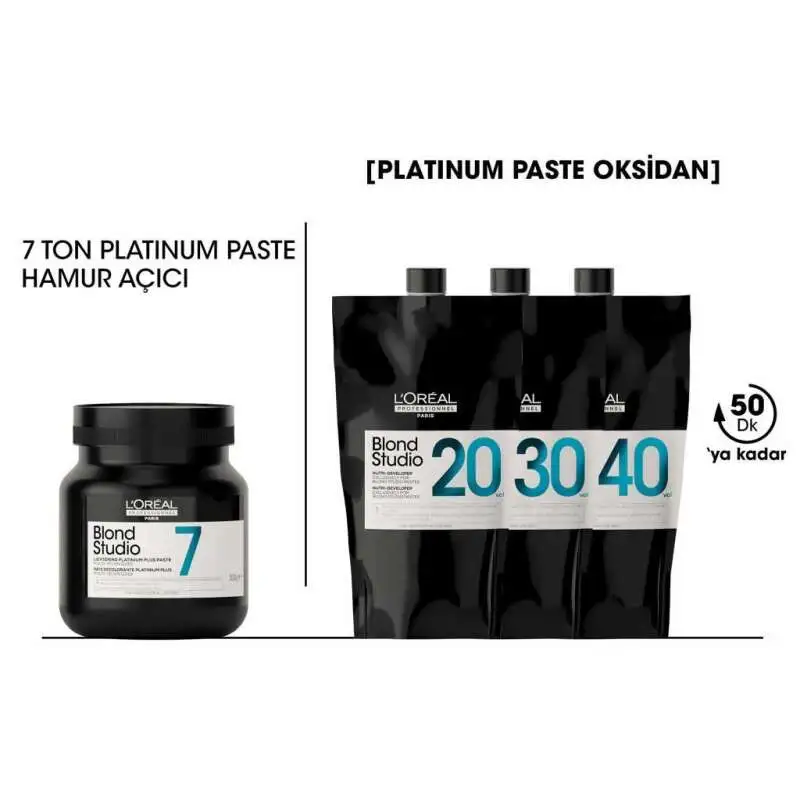 Loreal Blond Studio Platinium Besleyici Krem Oksidan 1000ml | 20vol - %6 - 2