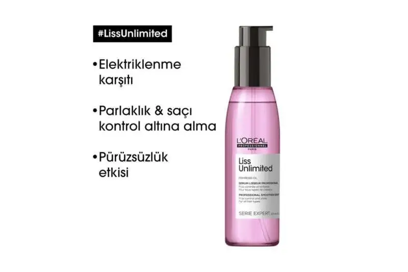 LOréal Professionnel Liss Unlimited Anti-Frizz & Soft Saç Yağı - Elektriklenme Önleyici ve Yoğun Yumuşaklık 125 Ml - 6