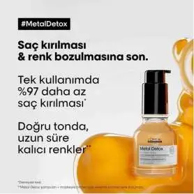 LOréal Professionnel Metal Detox Konsantre Saç Bakım Yağı 50ml - Metal Arındırıcı & Renk Koruyucu Yoğun Besleyici - 3