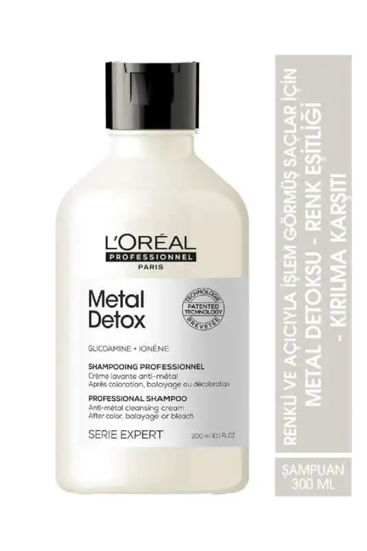 LOréal Professionnel Metal Detox Renkli Saçlar İçin Metal Arındırıcı Şampuan - Sülfatsız & Bakır Temizleyici 300 Ml - 1