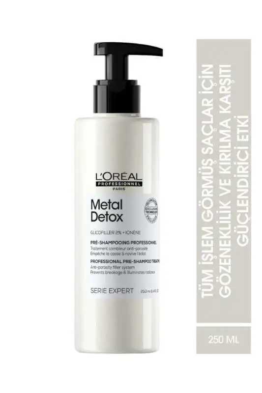 LOREAL Metal Detox Şampuan Öncesi Bakım Serumu 250ml - 1