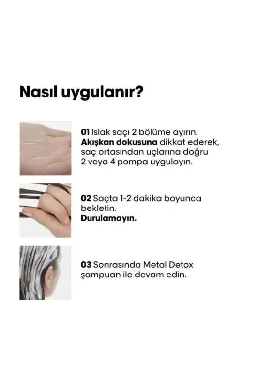 LOREAL Metal Detox Şampuan Öncesi Bakım Serumu 250ml - 8