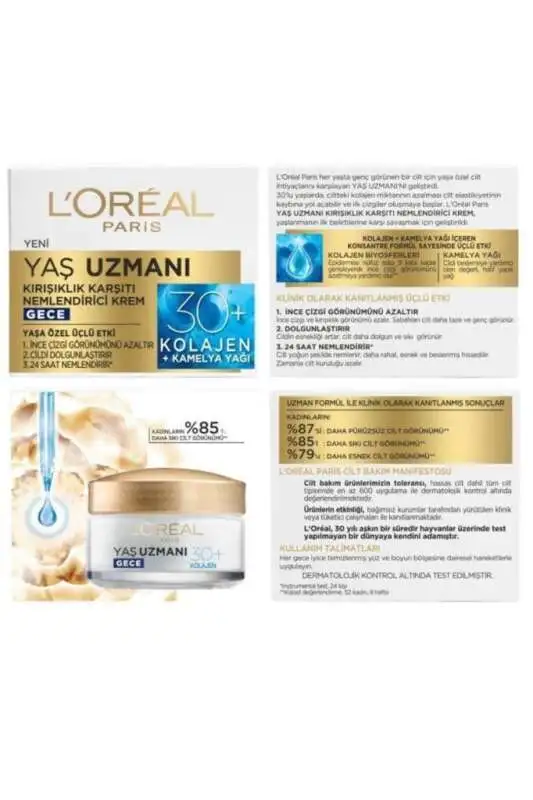 Loreal Paris 30+ Kırışıklık Karşıtı Nem.Gece Krem 50 ml - 3