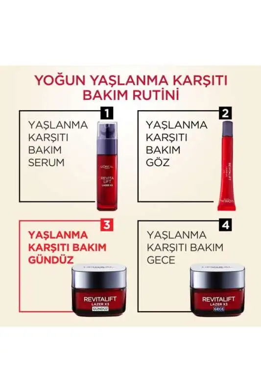 Loreal Paris Revitalift Lazer Yaşlanma Karşıtı Gündüz Kremi 50 ml - 14