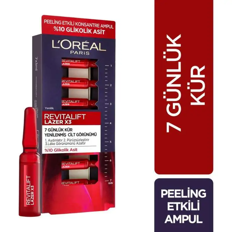 LOreal Paris Revitalift Lazer 7 Günlük Kür Peeling Etkili Ampul - 1