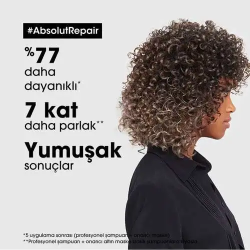 LOréal Professionnel Absolut Repair Golden Mask 250ml | Kuru ve Yıpranmış Saçlar İçin Altın Onarıcı Bakım - 5