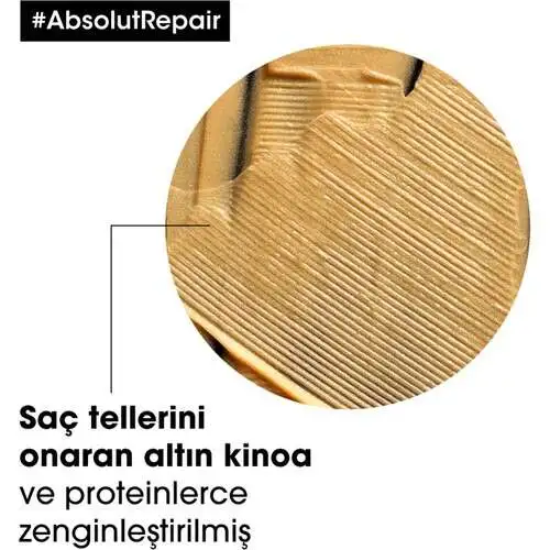 LOréal Professionnel Absolut Repair Golden Mask 250ml | Kuru ve Yıpranmış Saçlar İçin Altın Onarıcı Bakım - 6