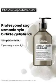 L’Oréal Professionnel Absolut Repair Molecular Yıpranmış Saçlar İçin Onarıcı Şampuan 500ml - Moleküler Onarım & Uzun Süreli Nem - 2
