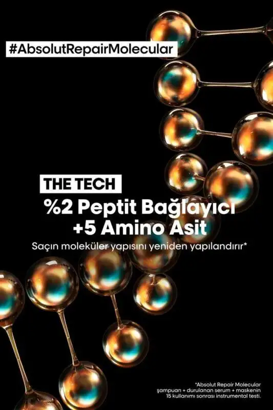 L’Oréal Professionnel Absolut Repair Molecular Yıpranmış Saçlar İçin Onarıcı Şampuan 500ml - Moleküler Onarım & Uzun Süreli Nem - 6