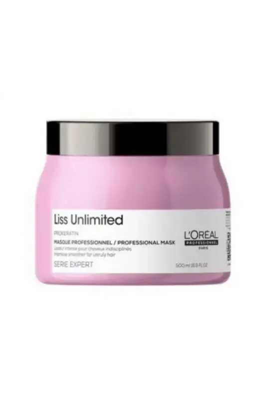 LOréal Professionnel Liss Unlimited Düzleştirici Maske - Asi ve Dalgalı Saçlar İçin Kalıcı Pürüzsüzlük & Nem 500 Ml - 1