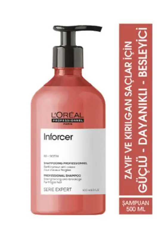 LOréal Professionnel Serie Expert Inforcer Kırılma Karşıtı ve Yoğun Saç Onarıcı Şampuan 500 ml - Saçları Kökten Uca Güçlendirir - 1