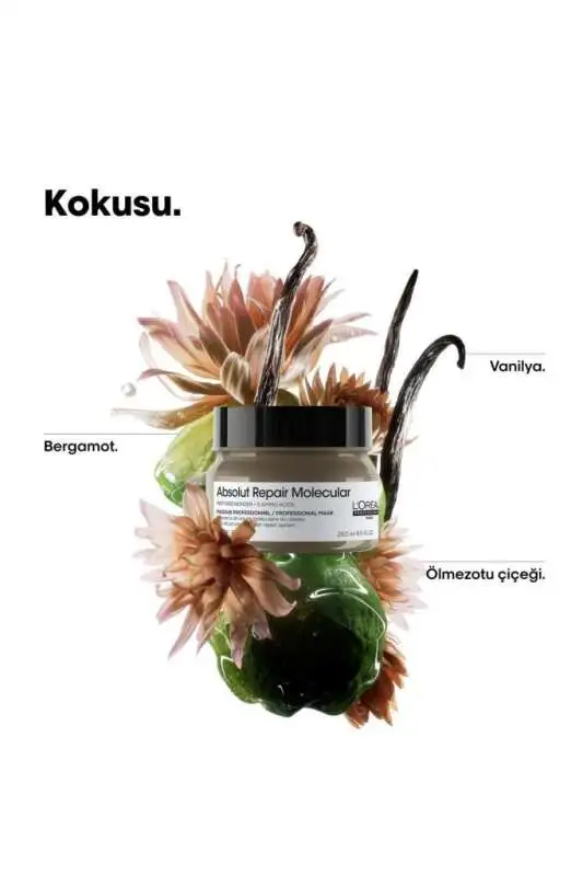 LOréal Professionnel Absolut Repair Molecular Yoğun Onarıcı Maske - Yıpranmış Saçlar İçin Moleküler Teknoloji & 72 Saat Nem 250ml - 4