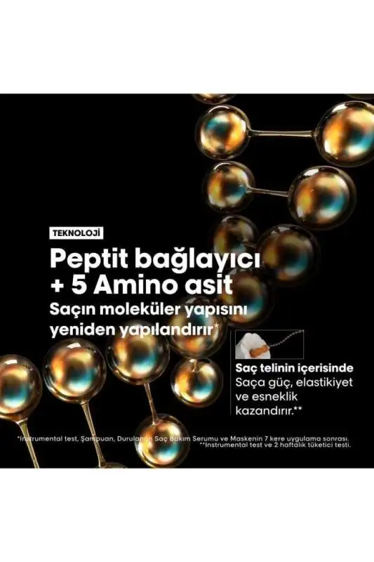 LOréal Professionnel Absolut Repair Molecular Yoğun Onarıcı Maske - Yıpranmış Saçlar İçin Moleküler Teknoloji & 72 Saat Nem 250ml - 5