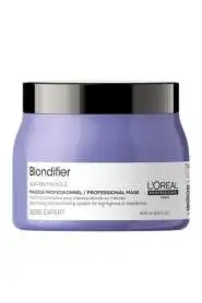 LOréal Professionnel Blondifier Mor Pigmentli Parlaklık Maskesi - Sararan ve Matlaşan Saçlar İçin Soğuk Ton Kazandıran Bakım 500 Ml - Loreal Professionnel