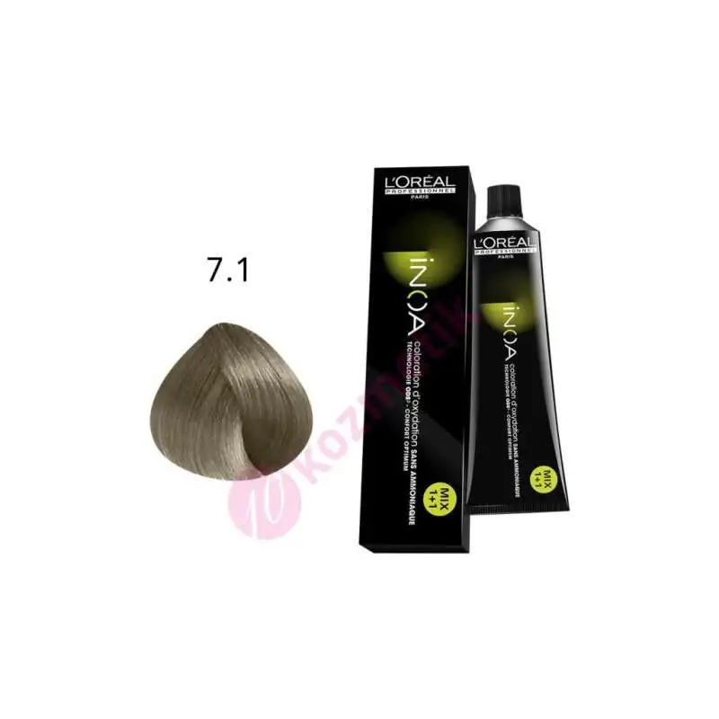 L'Oreal Professionnel İnoa Amonyaksız Saç Boyası No: 7.1 60 ml - 1