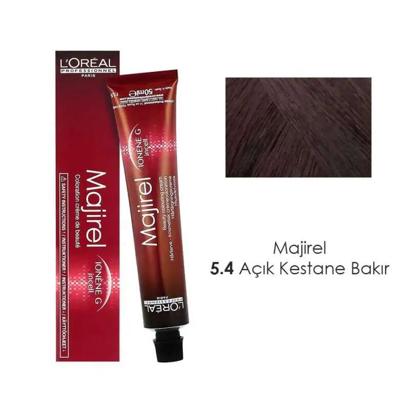 LOREAL Majirel Saç Boyası 50ml | 5.4 - Açık Kestane Bakır - 1